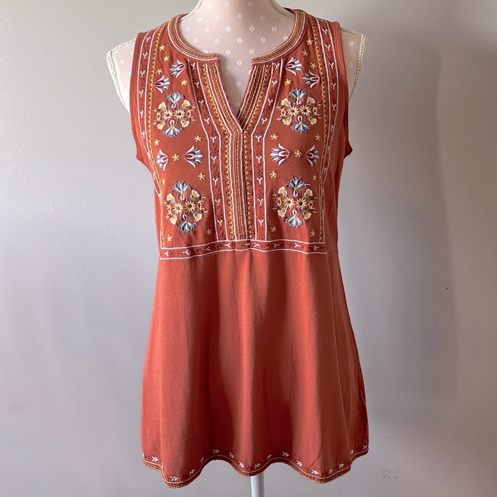 CHRISTIAN SIRIANO Orange Sleeveless Shirt